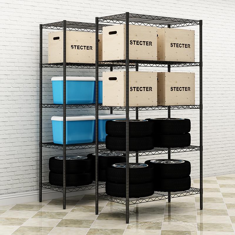 厨房置物架落地多层铁艺不锈钢用品免工具安装家用多功能收纳架子