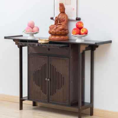 佛龛供桌佛台家用简约现代风格新中式实木玄关桌子香案靠墙案置物