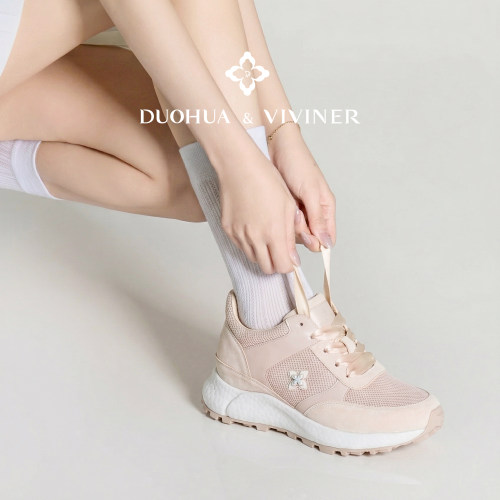 春夏厚底隐形增高老爹鞋女