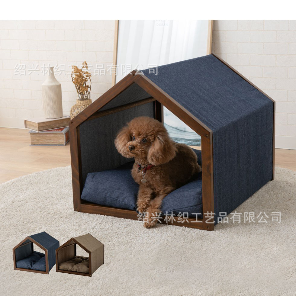 猫狗宠物帐篷屋床可水洗宠物窝宠物床垫易于组装室内使用