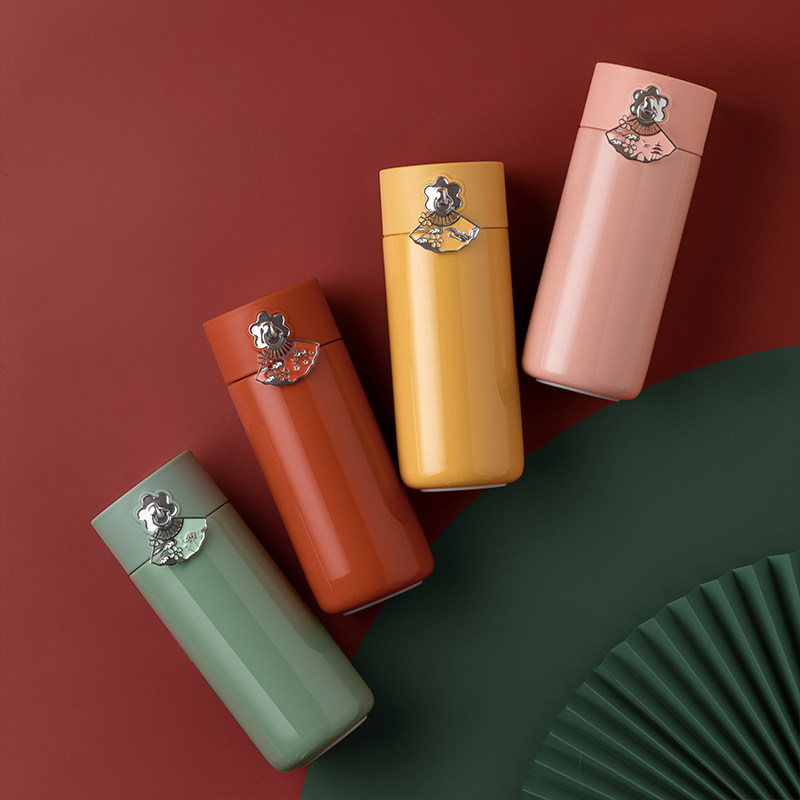 张小泉保温杯350ml便携女士中国风水杯316不锈钢高颜值学生迷你小