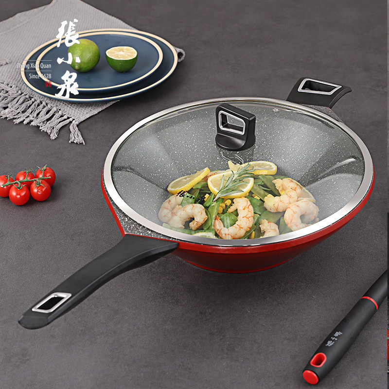 张小泉炒锅麦饭石不粘锅家用炒菜煤气灶专用炒菜锅电磁炉燃气通用|ruв категории кухня/посуда, посуда, горшок/горшок/чайник, сковородка - от Buy2taobao.com для оказания профессиональной услуги покупки агента Taobao