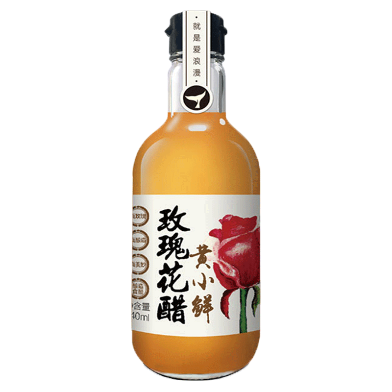 食圣黄小鲜玫瑰花醋340ml