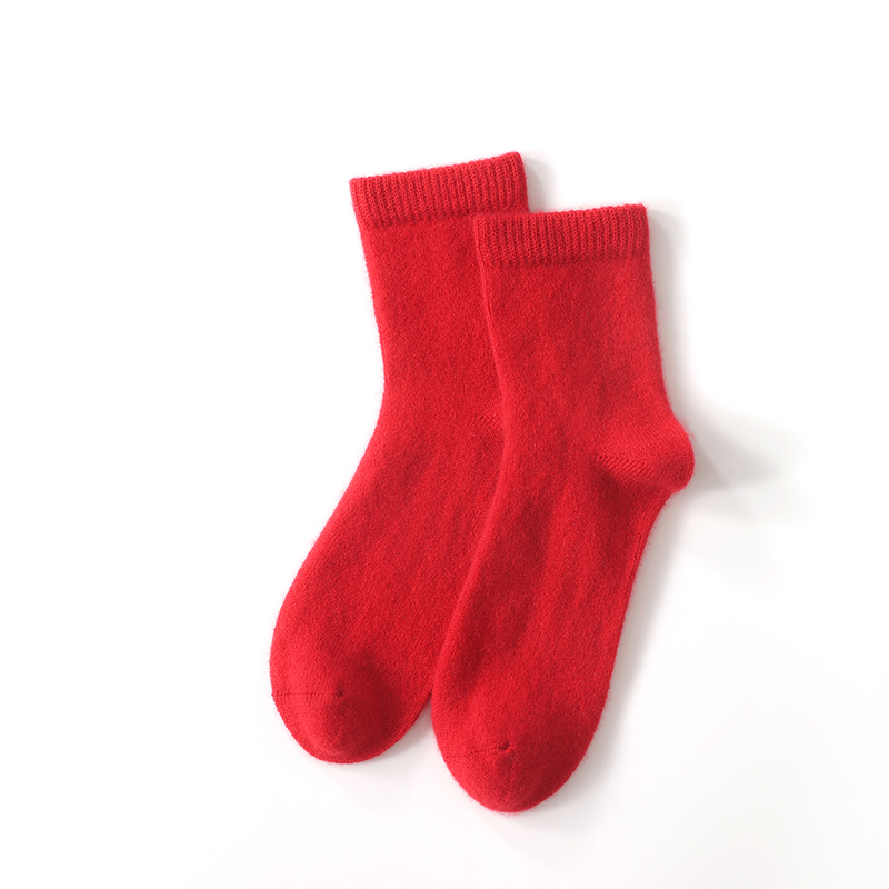 男女同款秋冬加厚保暖纯羊绒袜子