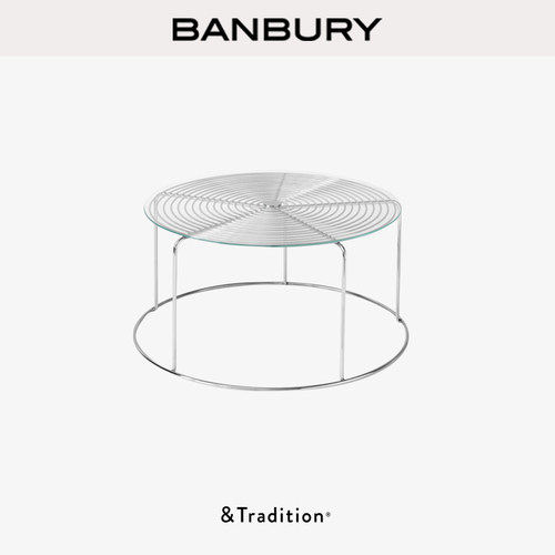 &Tradition丹麦 Wire Coffee Table VP17边几金属玻璃咖啡桌