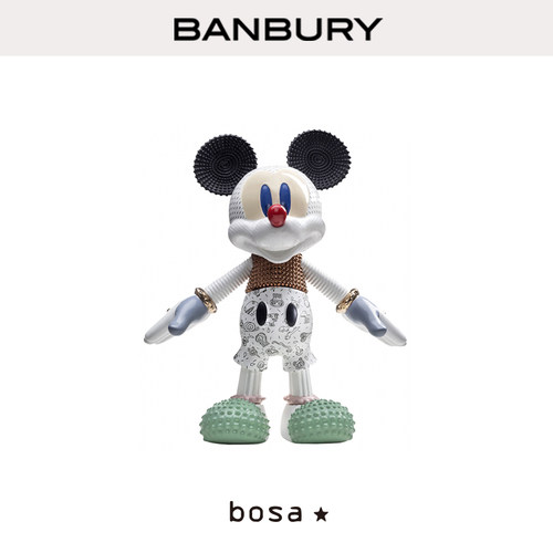 BOSA意大利Mickey Mouse Sculpture米奇陶瓷雕塑摆件装饰品