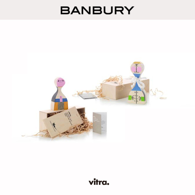 vitra瑞士Wooden Doll卡通搞怪人形积木系列木质儿童客厅卧室摆件图片