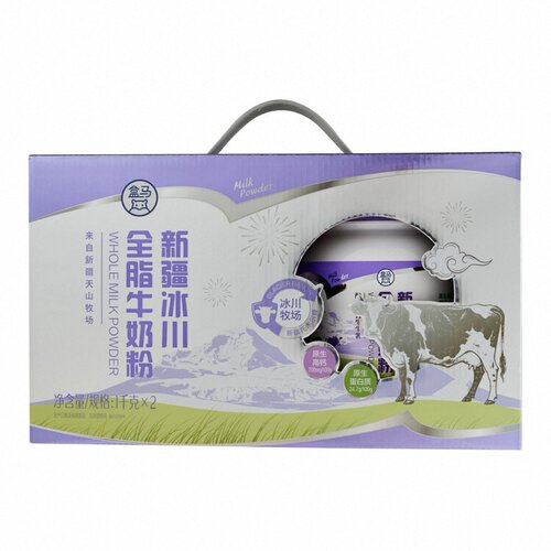 盒马新疆冰川全脂牛奶粉1kg