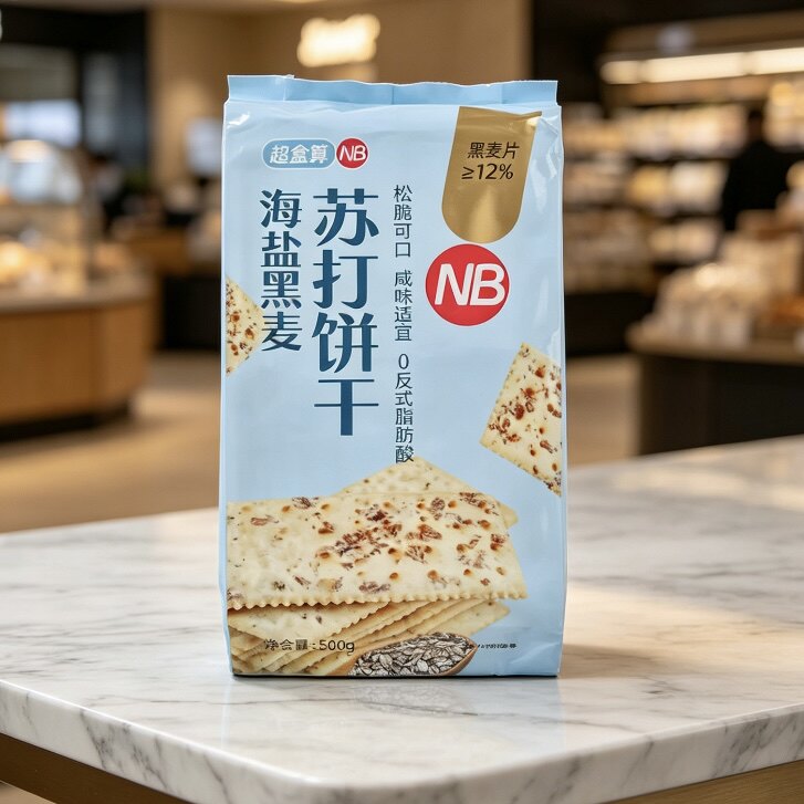 盒马NB海盐黑麦苏打饼干500g