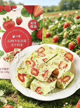 美团小象A2鲜牛乳双莓冻干奶芙