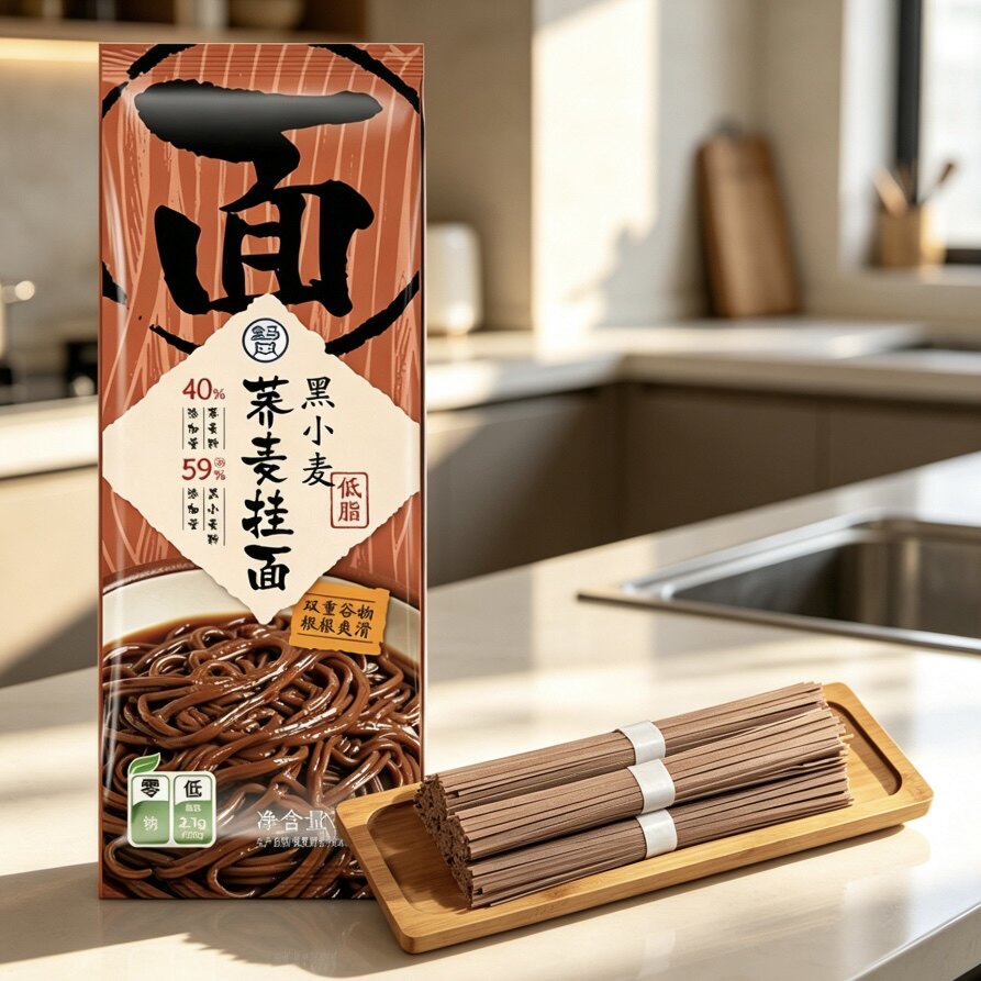 盒马低脂黑小麦荞麦挂面400g