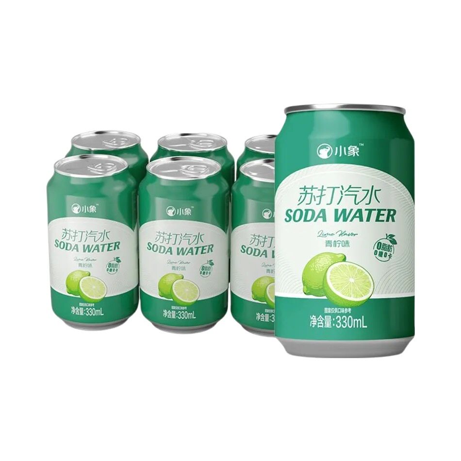 美团小象0糖青柠味苏打汽水