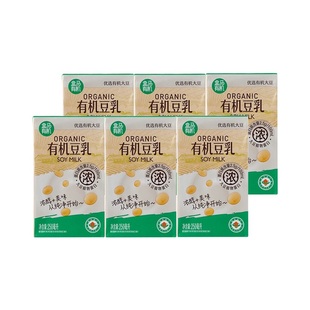 包邮 开盖即饮 6盒丝滑细腻无化肥无农药包装 盒马有机豆乳250ml
