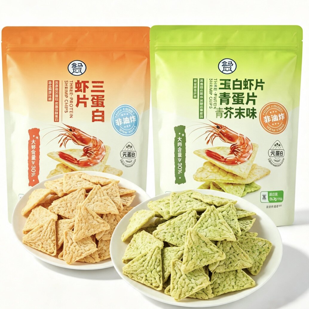 盒马三蛋白虾片芥末味320g