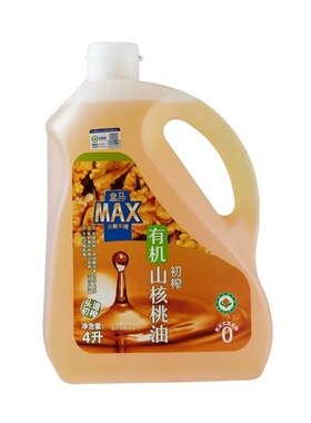 盒马MAX有机初榨山核桃油4L亚油酸含量零反式脂肪酸头道不添加
