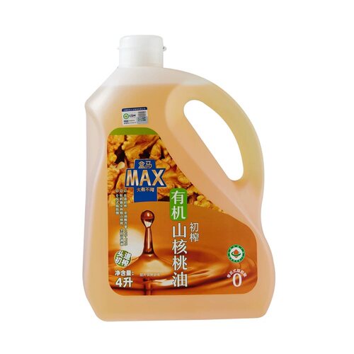 盒马MAX有机初榨山核桃油4L