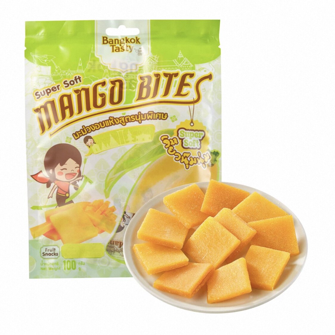 泰国进口Chin Huay芒果果糕蜜饯100g色泽金黄软糯酸甜内含独立袋