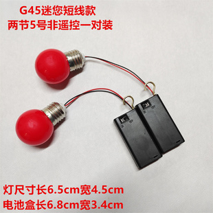 1w 3w 5w 3v电池灯泡五号免接无线LED夜灯灯笼灯泡DIY创意小灯泡