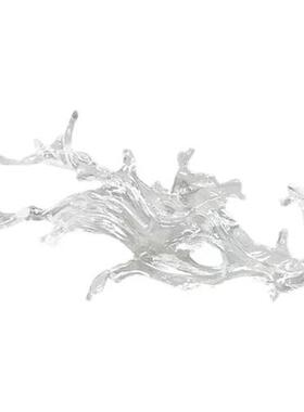 天花板顶部悬挂件装饰创意透明树脂浪花空中吊饰艺术雕塑抽象挂饰