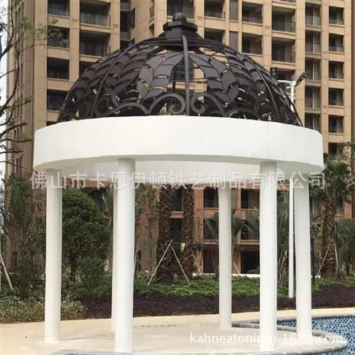 户外景观铁艺不锈钢异形凉亭铝合金艺术廊架屏风格栅厂家加工安装