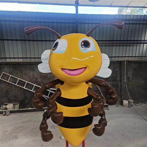 户外公园林卡通蜜蜂玻璃钢雕塑商场美陈摆件幼儿园景区小品装饰