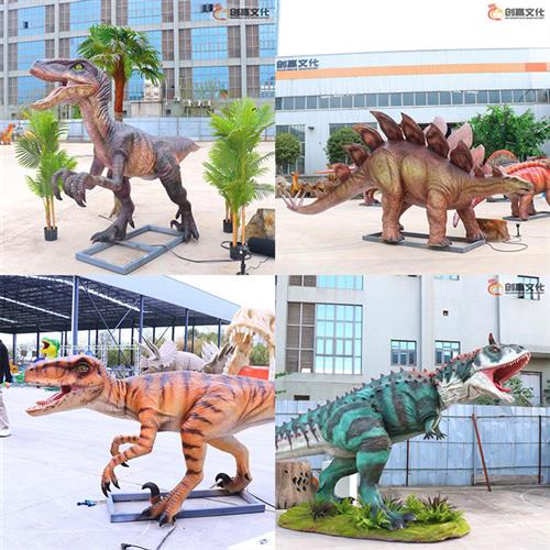 景区仿真恐龙主题公园网红打卡引流感应会动会叫游乐互动装置
