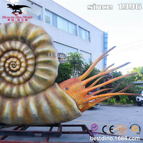 仿真海洋生物仿真海螺菊石自然博物馆机械电动模型机模摆件