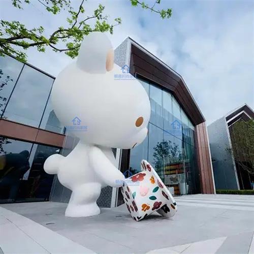 大型玻璃钢雕塑定制几何动物人物抽象派摆件卡通户外商场景观引流