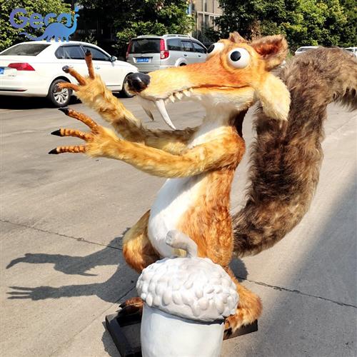 还原仿真动物模型景区园林公园户外展览室内装饰松鼠摆件厂家