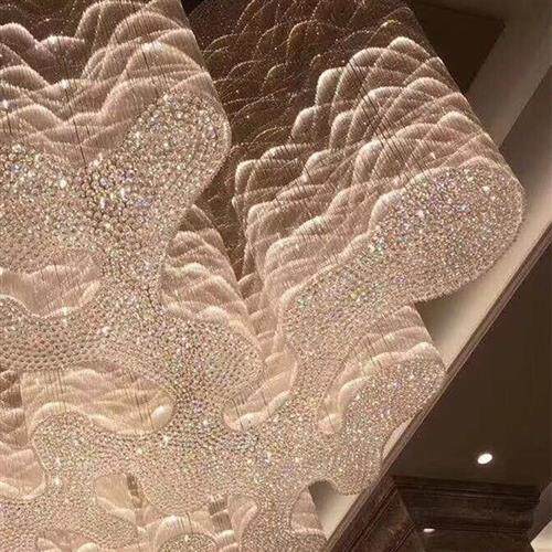 酒店大堂工程灯具ktv会所销售楼LED水晶吸顶灯大型灯饰灯具