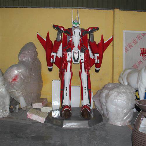 厂家定制玻璃钢动漫机器人雕塑IP展模型变形金刚铠甲勇士人物雕塑