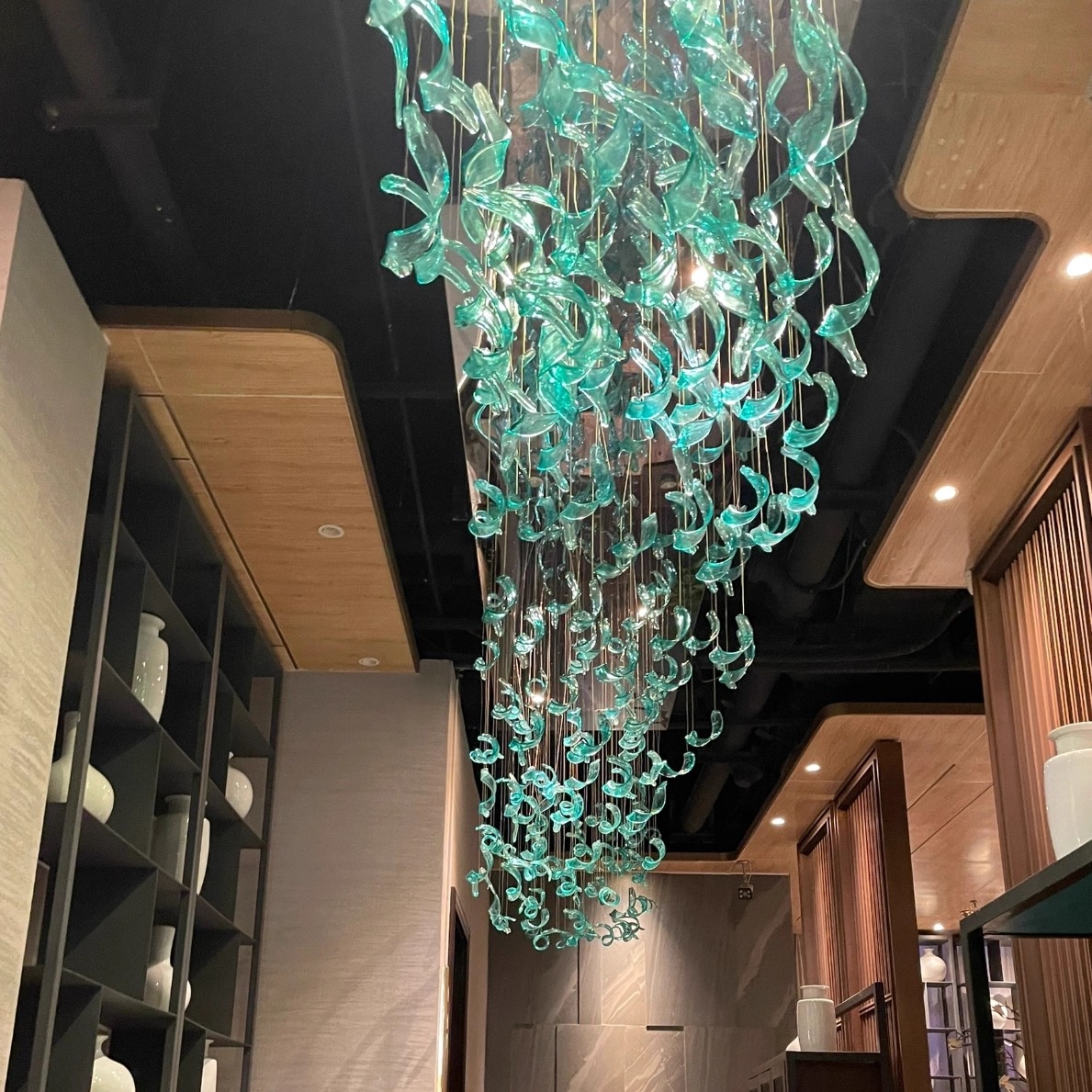 定制艺术造型水晶玻璃吊灯别墅酒店大堂宴会厅别墅挑空大吊灯19