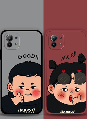 适用小米14Pro13Ultra12x11s10恶搞怪情侣款手机壳Civi4卡通女孩照片定制红米Note13p12T简约风k70k60k50k40p