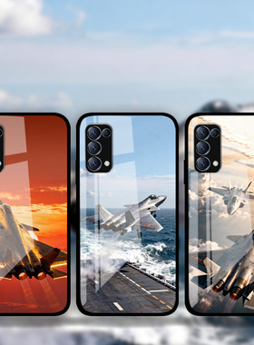 适用OPPOReno14Pro13p12p11p10歼20战斗机手机壳隐形战机FindX9Pro飞机钢化玻璃壳照片定制RealmeGT5真我13