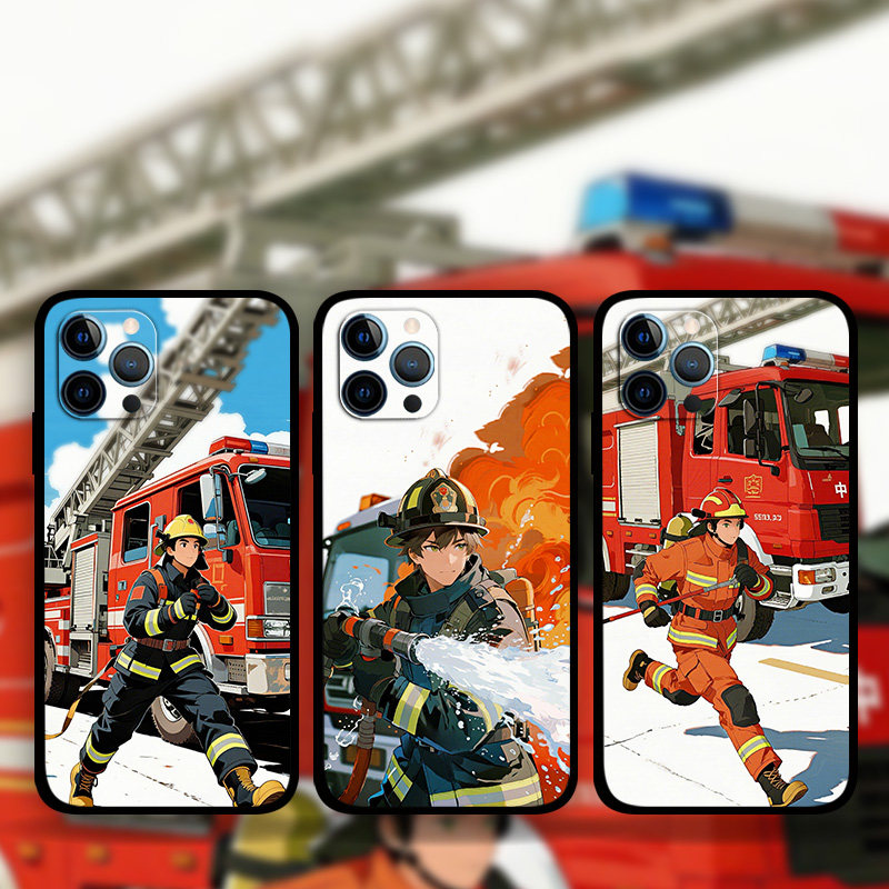 适用iPhone16ProMax消防员手机壳