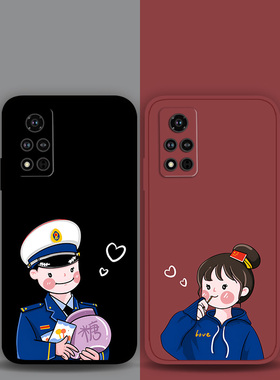 适用荣耀100p90p80GT70p60p50se消防员情侣款手机壳Magic6Pro5p4喂糖蓝朋友周边x50x40x30i照片定制play8t7t6