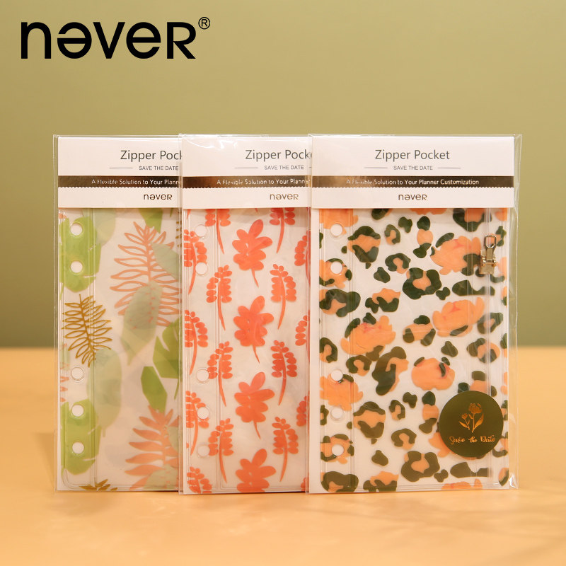 never Leopard flower 6 holes PVC transparent Hand account Storage bag Loose-leaf file pocket Separatedin the Electronic Dictionary/Electronic paper book/Stationery , The paper book , Loose-leaf for the core  category - from Buy2taobao.com to provide professional Taobao agent buy service