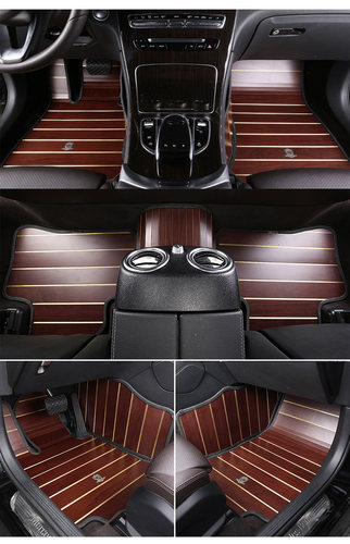 2022新款特斯拉modely/3 丫木质木质木地板改装柚木脚垫汽车实木
