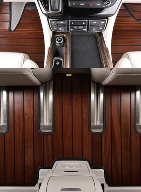 适用于特斯拉modelY/3实木汽车脚垫木地板蔚来es6es7实木脚垫改装