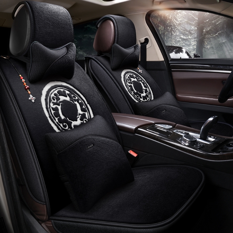 奔驰c260l冬季e300l专用c200l全包围a200l羊毛座套gla200汽车坐垫