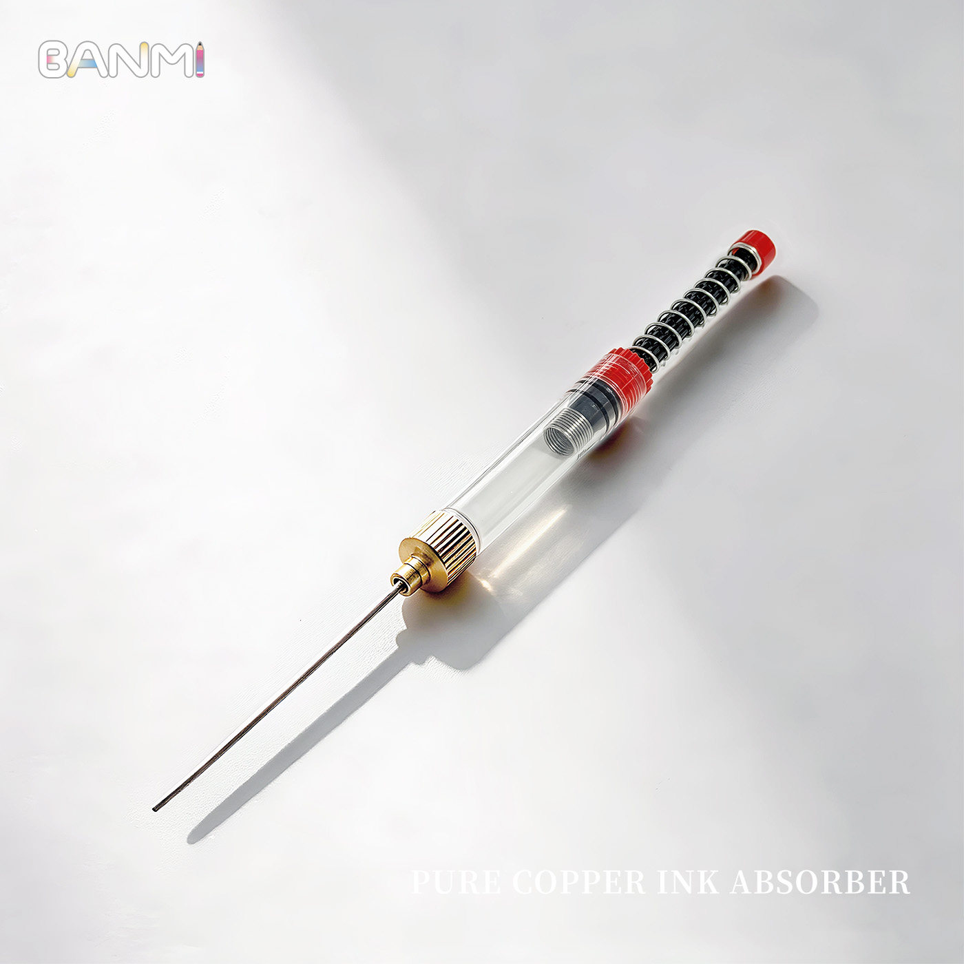 【纯铜吸墨器】-班米定制加长墨水墨囊上墨弹簧辅助器彩墨钢笔