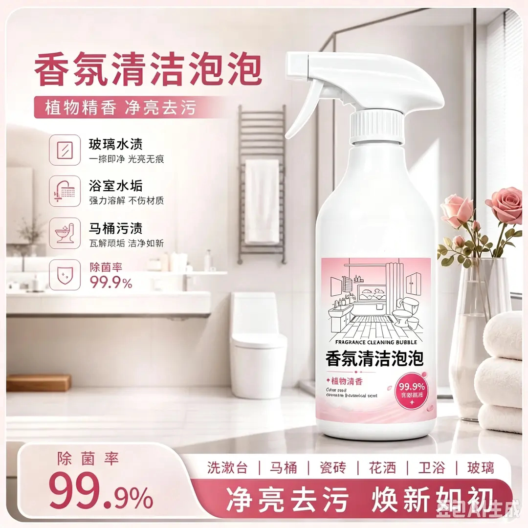 香氛清洁泡泡瓷砖花洒卫