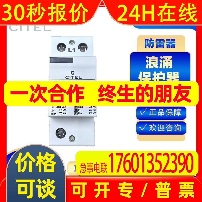 citel浪涌保护器DS250VG-400防雷器避雷电涌4p低压三相SPD