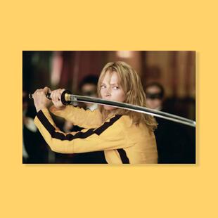 杀死比尔电影海报复古美式宿舍桌面墙贴卧室房间海报装饰画背景墙