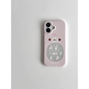 适用软萌小海豹苹果17 15Promax手机壳双层1413