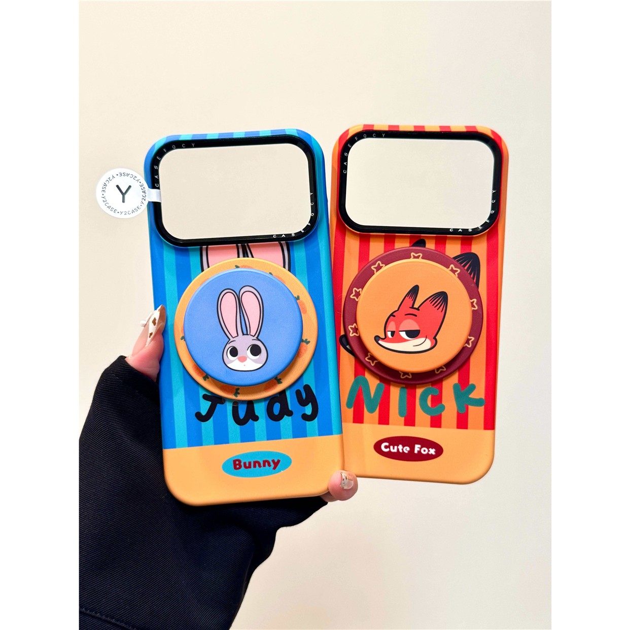 菲林磁吸?卡通可爱情侣狐尼克朱迪手机壳适用iPhone · 朱迪+手链+磁吸支架 iPhone 14 Pro Max
