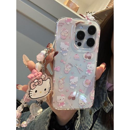 可爱卡通Kitty蛋糕手机壳iPhone16pro Max苹果1314新全包防摔1516 · 蛋糕Kitty单壳 iPhone13proMax