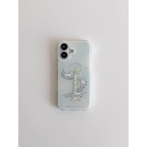 网红款适用软萌小众蜡烛环绕飞马苹果17/16/15手机壳1314