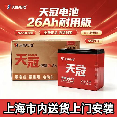 天能电池天冠铅酸电动车电池