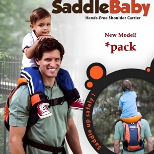SaddleBaby户外出行亲子多功能马鞍肩双肩包宝贝二合一骑脖子背带